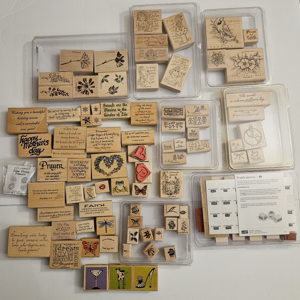 Rubber Stamp Lot Stampin Up and More 100 Plus Stamps